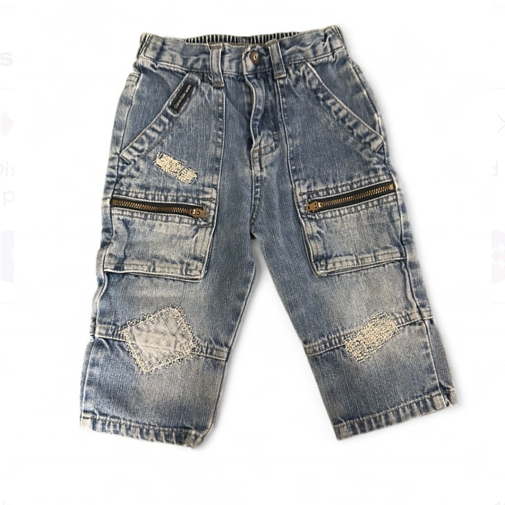 Calvin Klein Jeans Kids Distressed Blue Denim